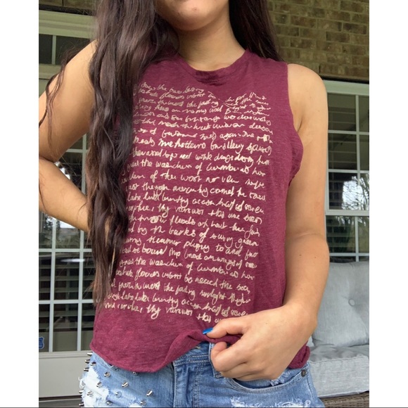 Maroon and Gold Muscle Tank Top - Picture 2 of 3